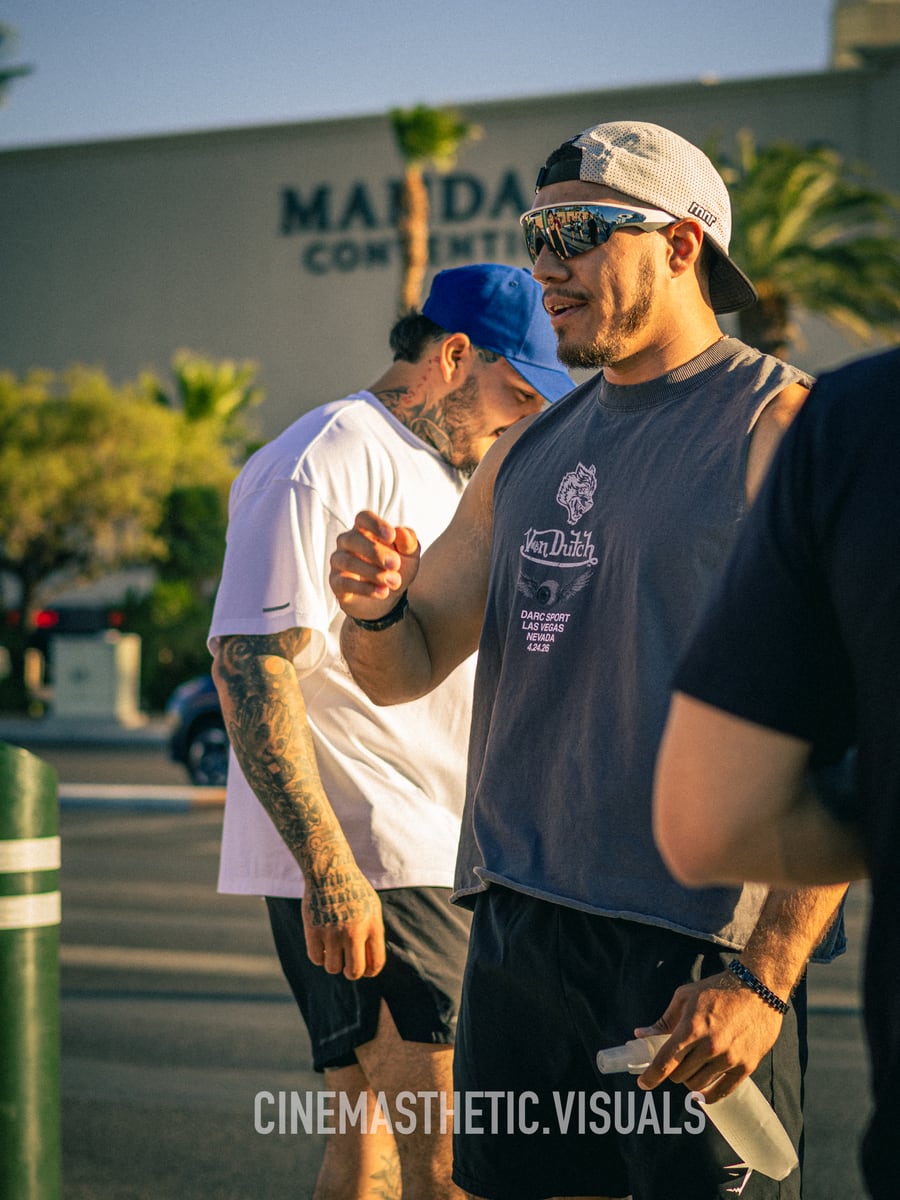 Athletes gathering for a branded Las Vegas run event